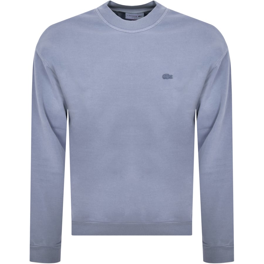 Lacoste Crew Neck Loose Fit Sweatshirt Blue Mainline Menswear Denmark